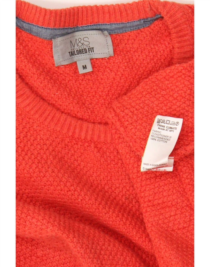 Marks & Spencer muški pulover s okruglim izrezom po mjeri, srednje crvene boje