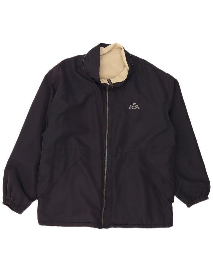 KAPPA muška dvostruka jakna UK 40 veliki tamnoplavi poliester