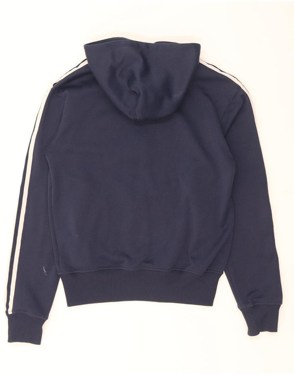 Adidas Mens Graphic Zip Hoodie Sweater Small Navy Blue Polyester