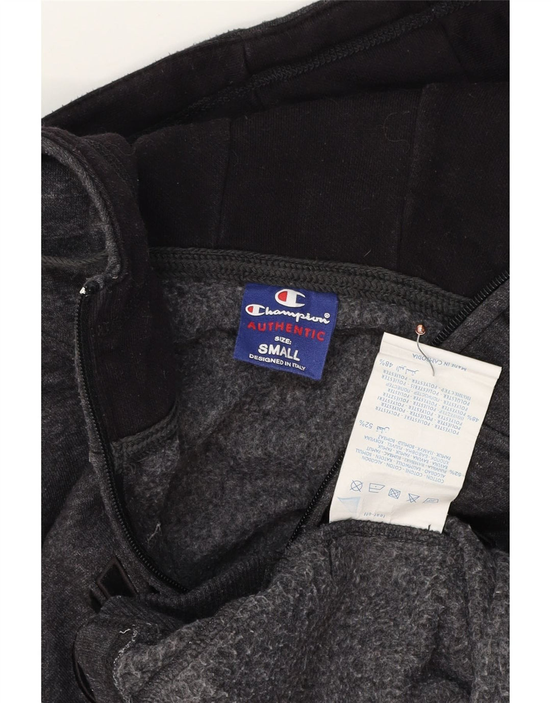 CHAMPION Muška majica s kapuljačom s patentnim zatvaračem, mali sivi flekasti pamuk