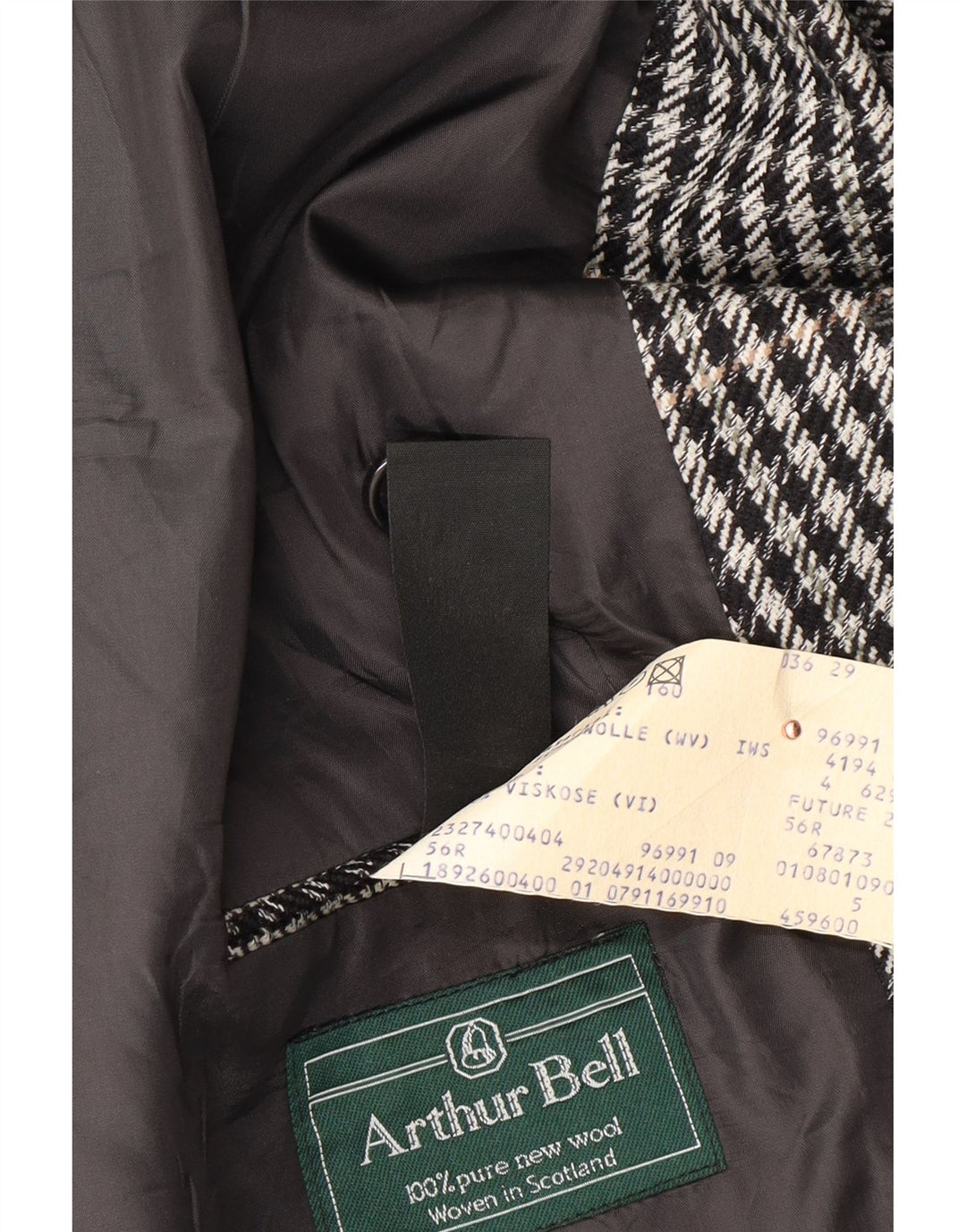 VINTAGE muška jakna s dvorednim kopčanjem EU 56 3XL crna riblja kost