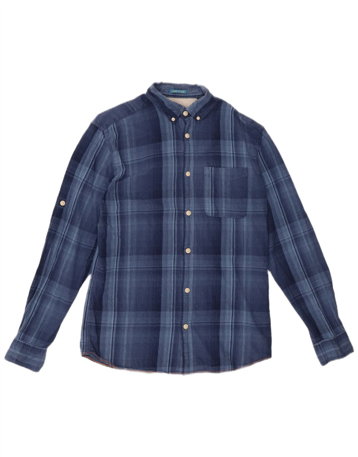 JACK & JONES Muška flanelska košulja srednje plave boje