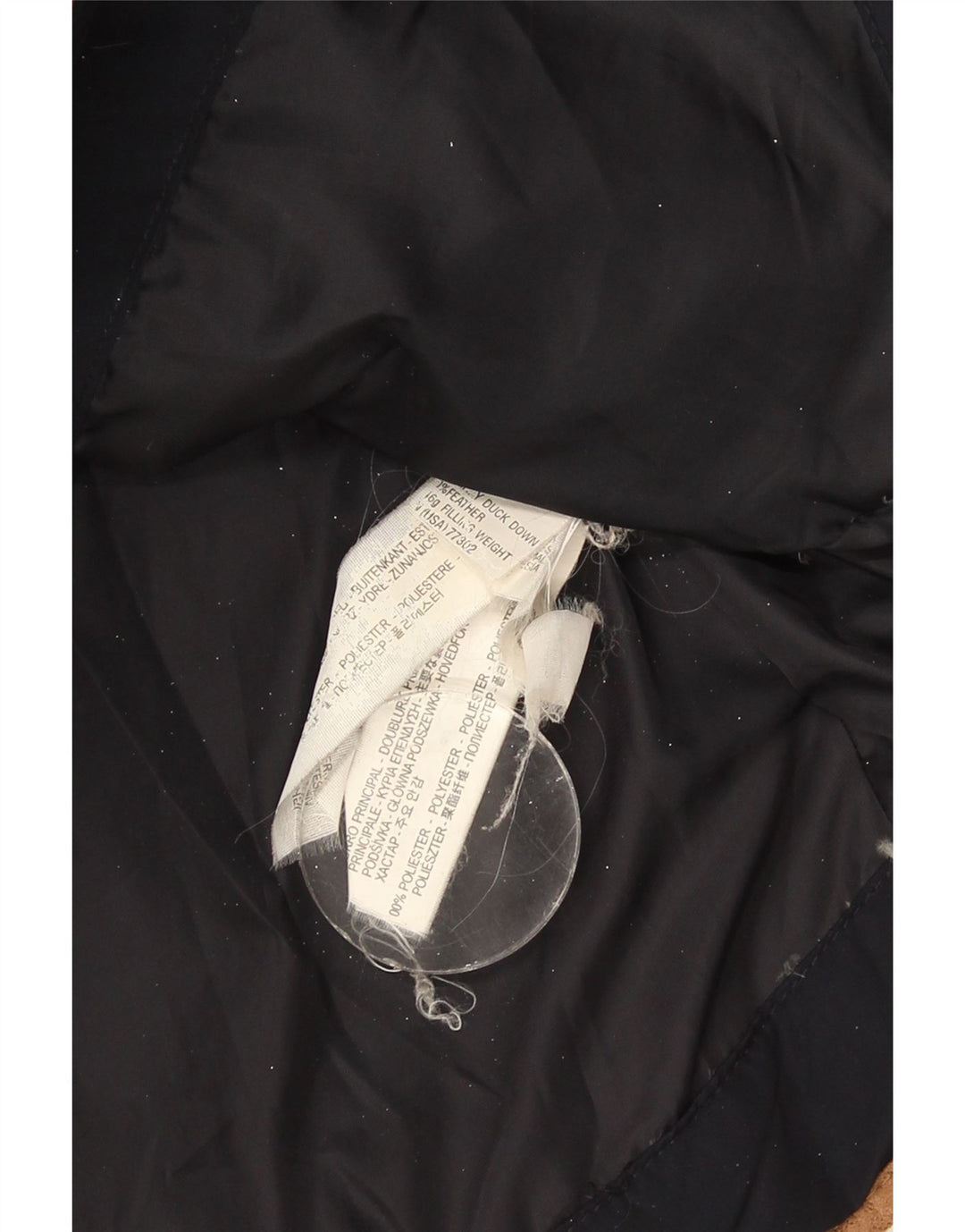 Zara ženska podstavljena jakna s kapuljačom UK 18 XL tamnoplavi poliester