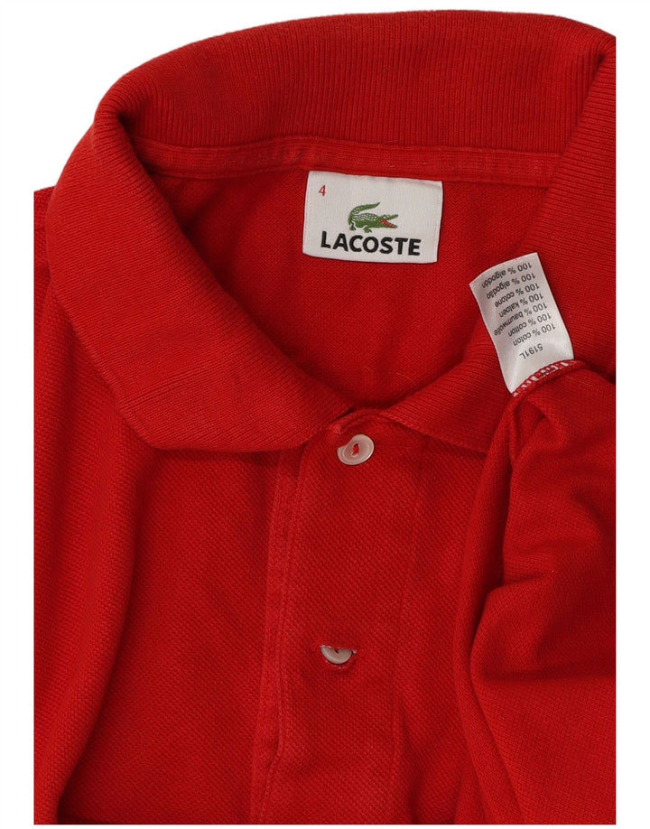 Lacoste muška polo majica veličine 4, srednje crveni pamuk