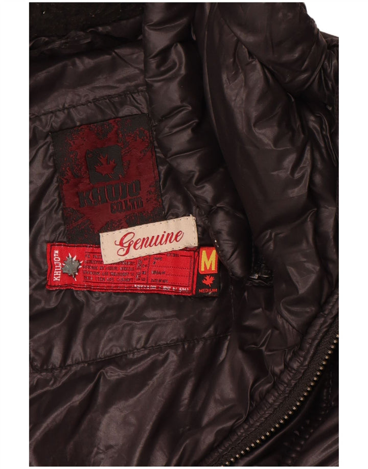 KHUJO ženski podstavljeni kaput UK 12 Srednji crni najlon