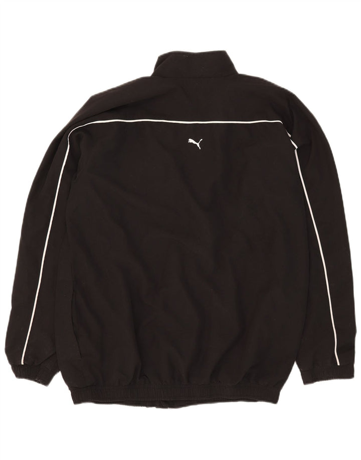Puma Boys Graphic Trenirka Gornja jakna 15-16 godina crna poliester