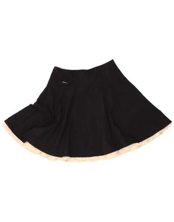 MOSCHINO ženska suknja A-kroja visokog struka UK 12 srednje W28 crna