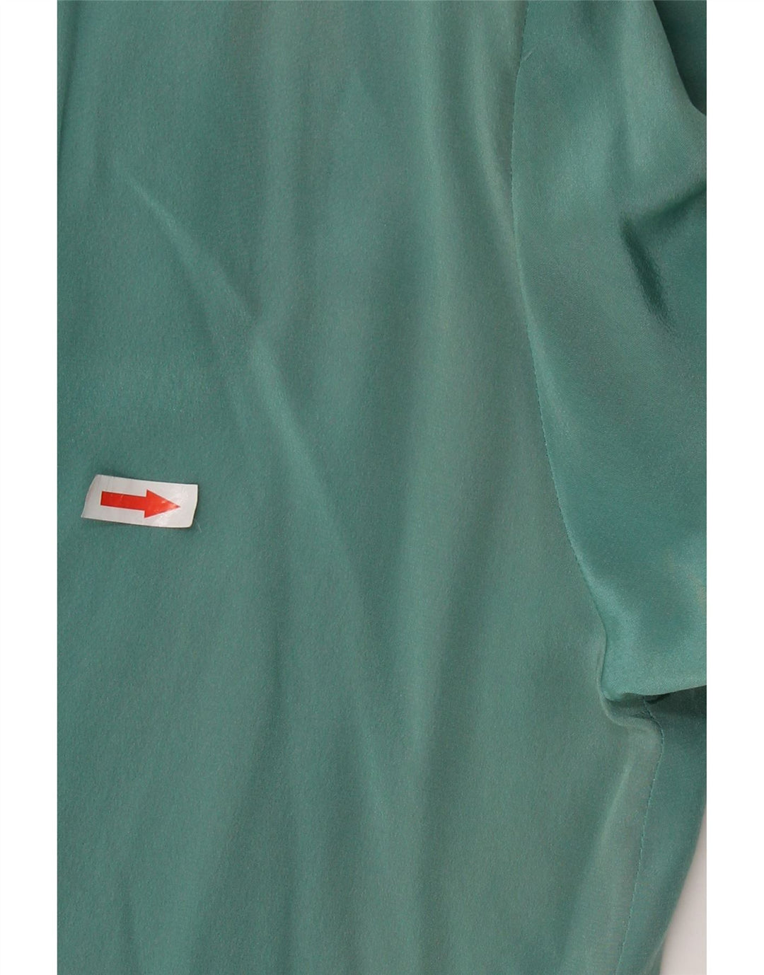 VINTAGE Ženska majica s dugim rukavima na kravatu UK 16 Velika zelena svila