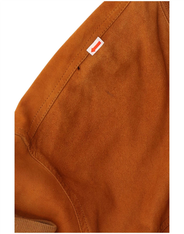 VINTAGE muška bomber jakna od brušene kože UK 42 XL smeđa koža