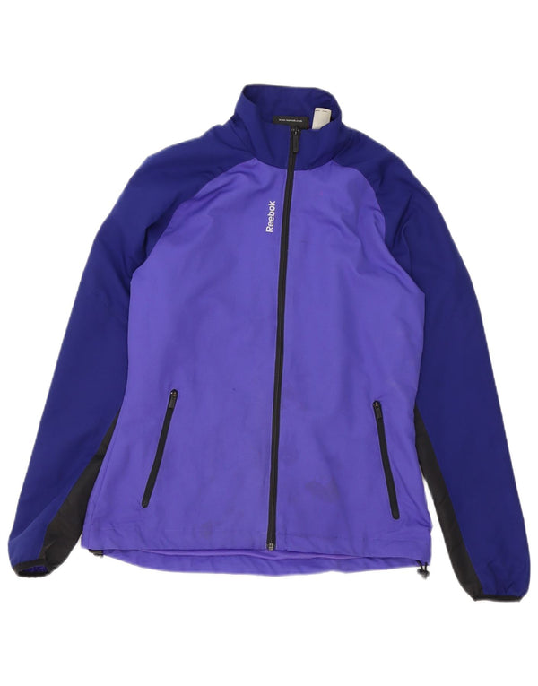 Reebok ženska gornja jakna prevelike trenirke UK 10 Small Purple Colourblock