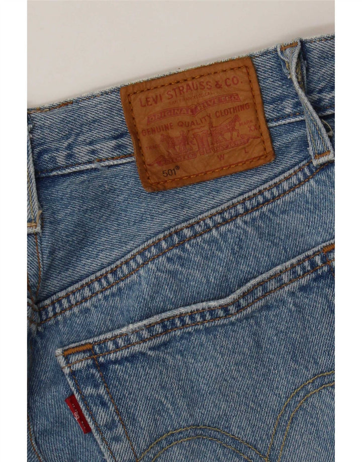 Levi's ženske 501 ravne traperice s oštećenjem W26 L26 plave