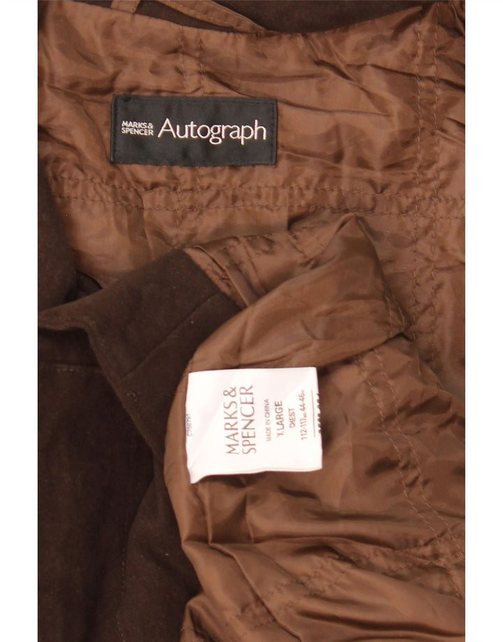 Marks & Spencer muška bomber jakna s autogramom UK 42 XL smeđi pamuk