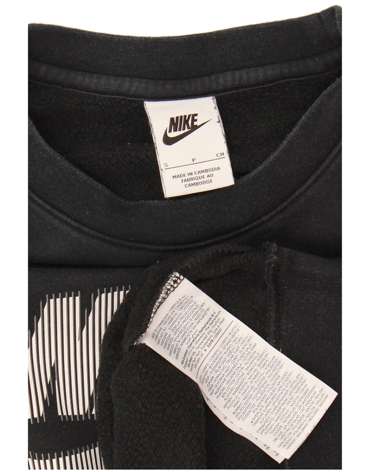 Mali crni pamučni muški džemperi Nike Graphic Sweatshirt