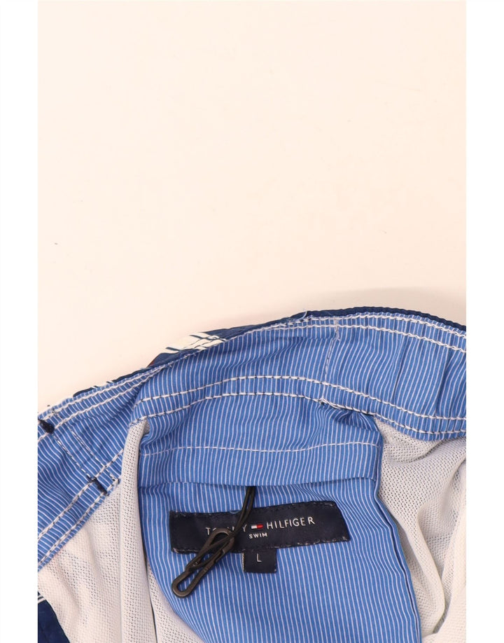 TOMMY HILFIGER Muške kratke hlače za kupanje, veliki tamnoplavi cvjetni poliester