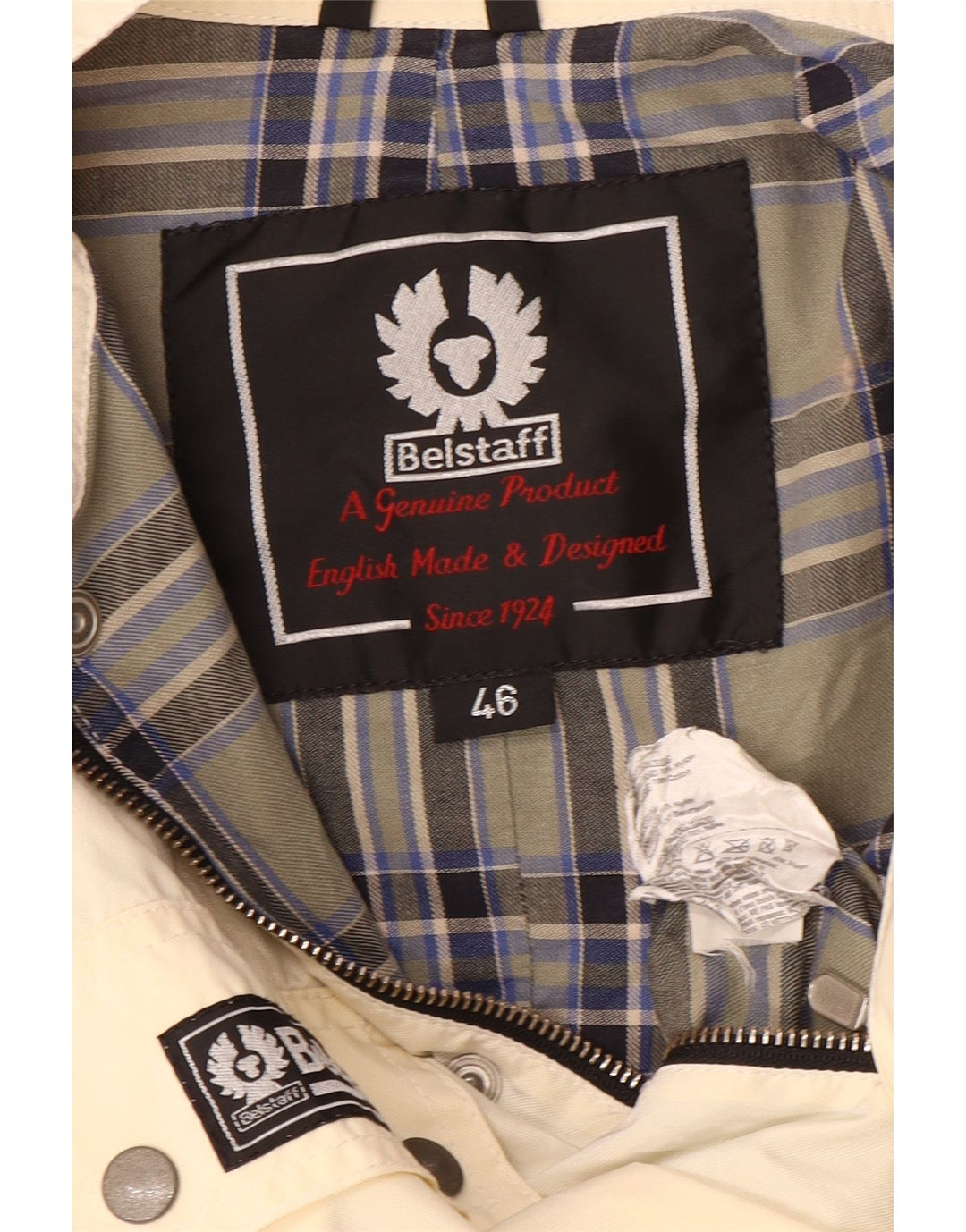 BELSTAFF Muška uslužna majica IT 46 Mala prljavo bijela najlonska