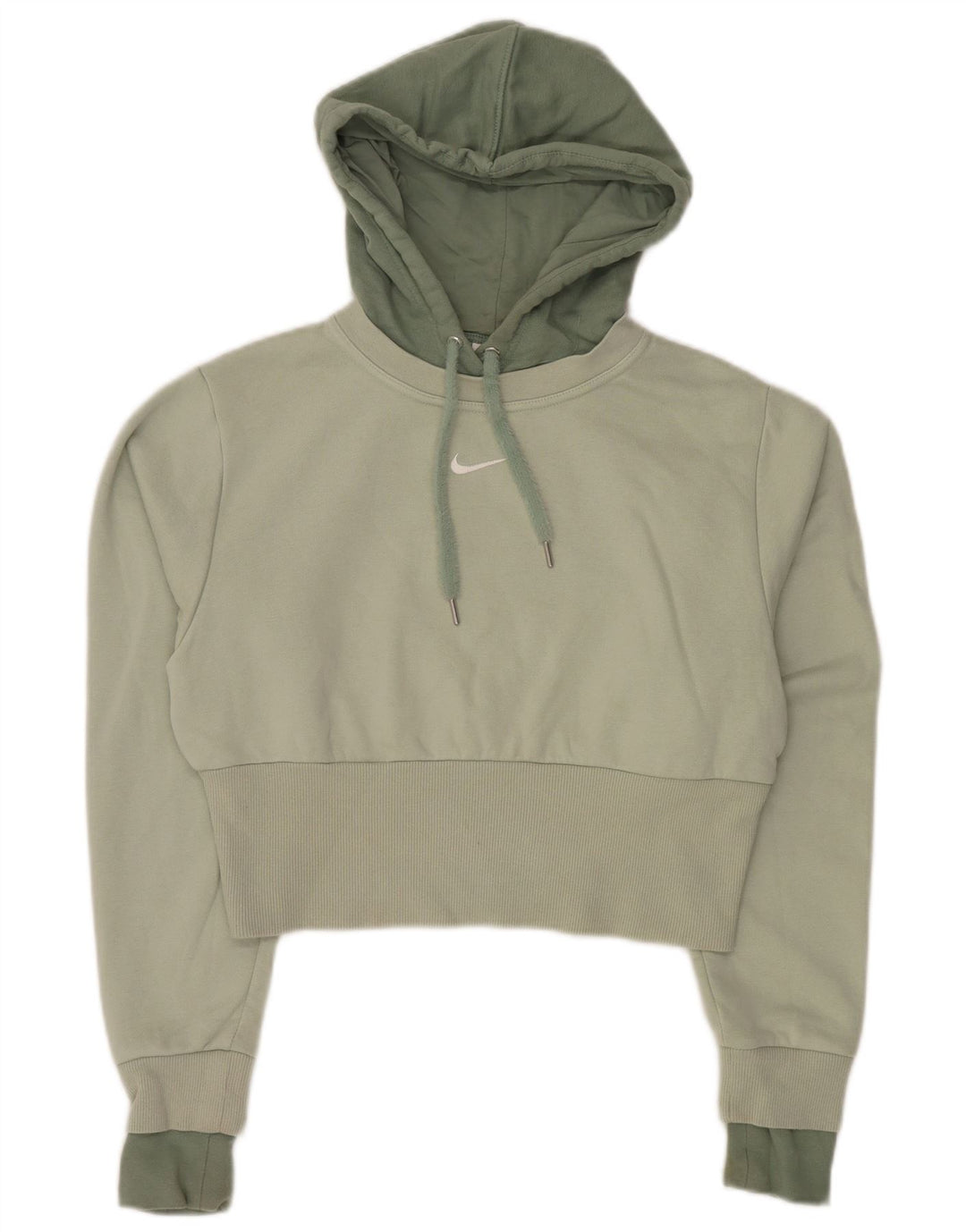 Nike Ženska kratko majica s kapuljačom UK 10 Small Green Colourblock Pamuk