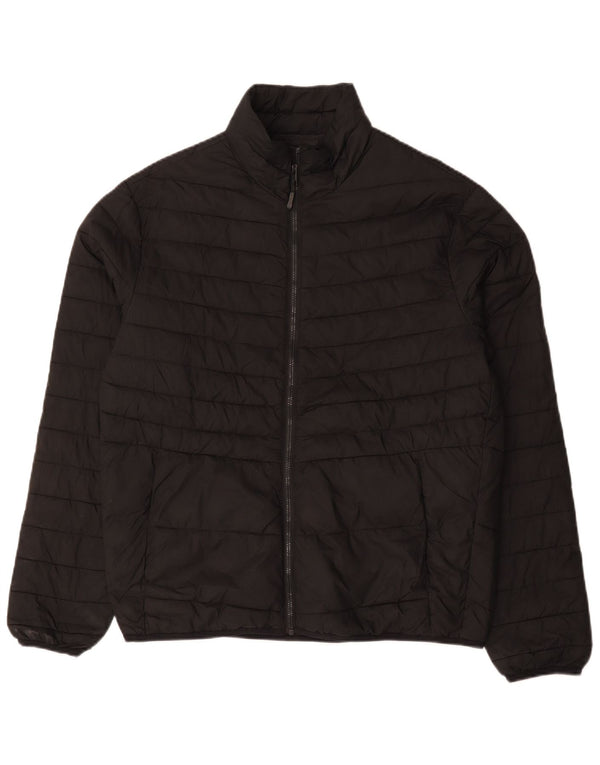 Jack & Jones muška podstavljena jakna UK 40 veliki crni poliester