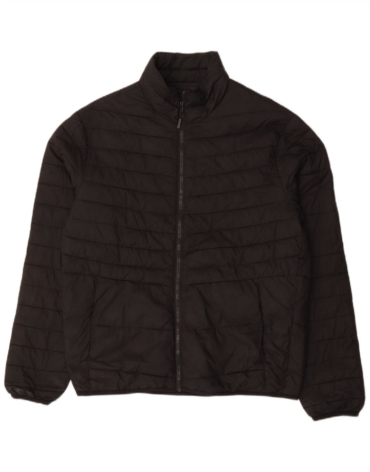 Jack & Jones muška podstavljena jakna UK 40 veliki crni poliester