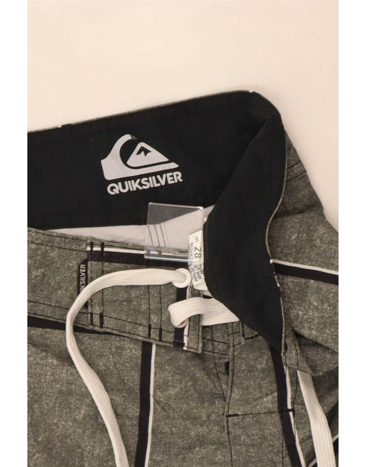 Quiksilver muške kratke hlače za kupanje male sive karirane poliakril
