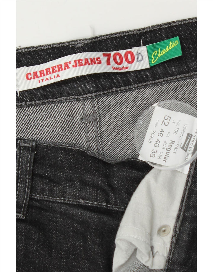 Carrera Mens 700 Regular Fit Straight Jeans IT 52 XL W36 L30 Sivi pamuk