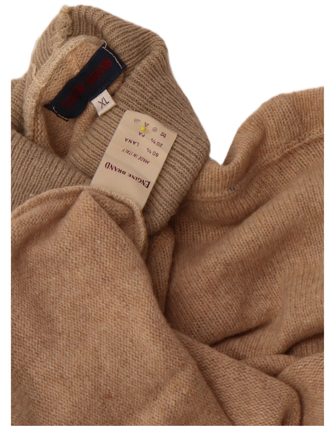 VINTAGE ženski pulover s velikim ovratnikom UK 18 XL bež vuneni