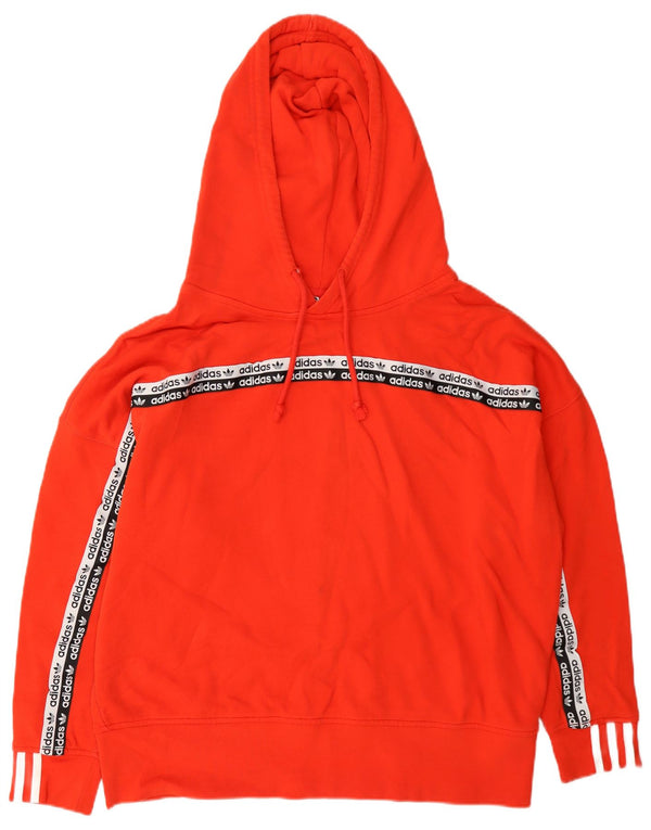 Ženska majica s kapuljačom Adidas UK 14 srednje narančaste boje