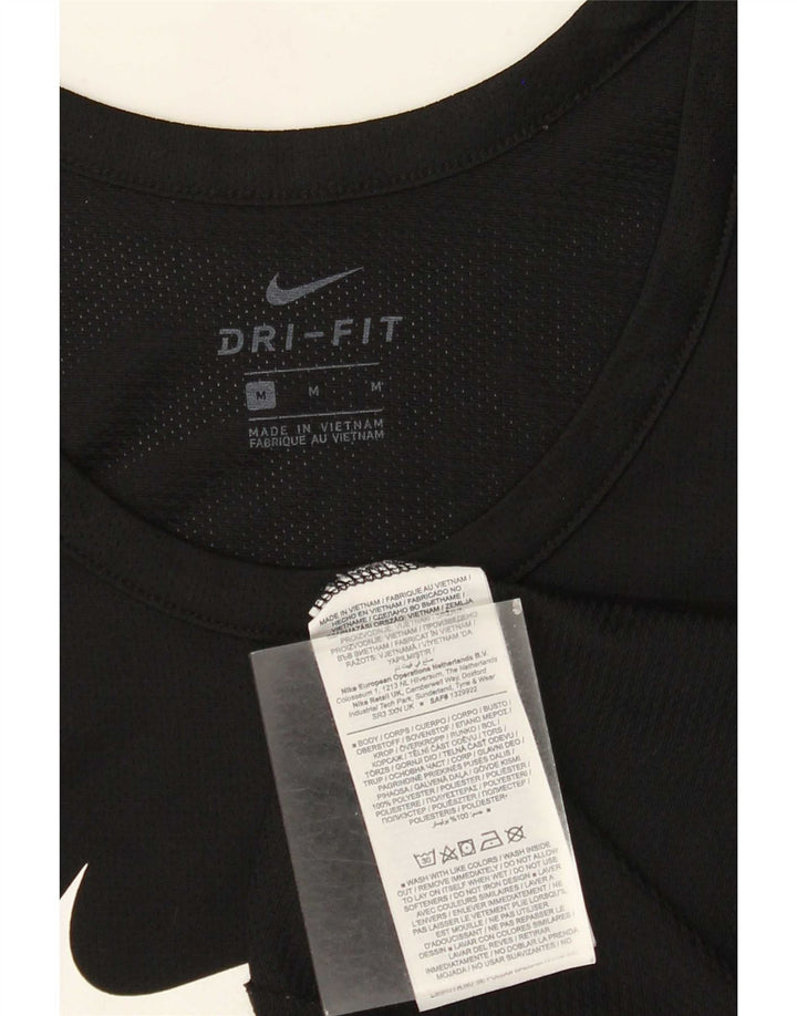 Nike Dri Fit grafički gornji dio srednjeg crnog poliestera