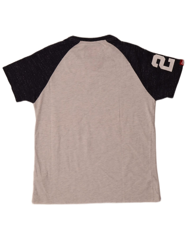 Superdry muška grafička majica kratkih rukava XL sivi pamuk u blokovima boja