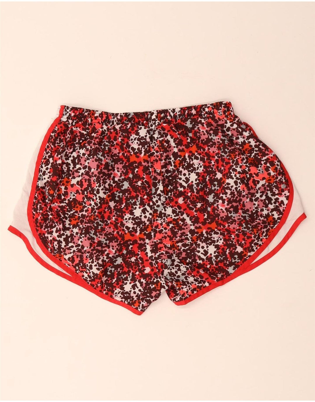 NIKE Ženske Dri Fit Sportske Kratke Hlače UK 14 Medium Red Animal Print Poliester