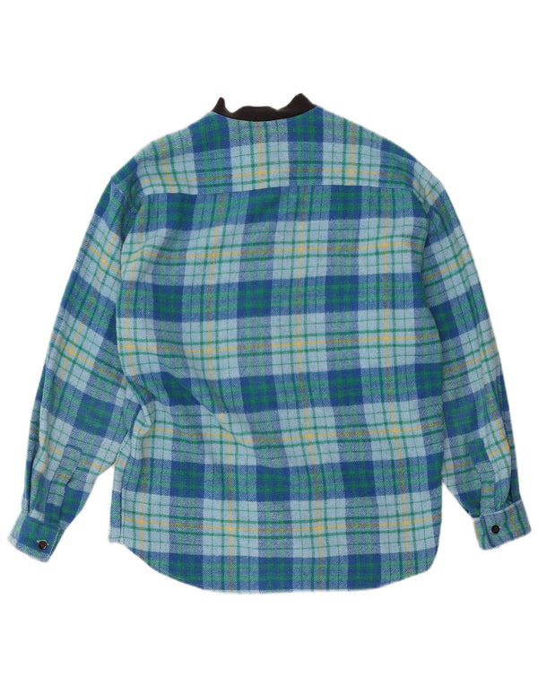 Mac Fashion Muška flanelska košulja Srednje plava karirana vuna