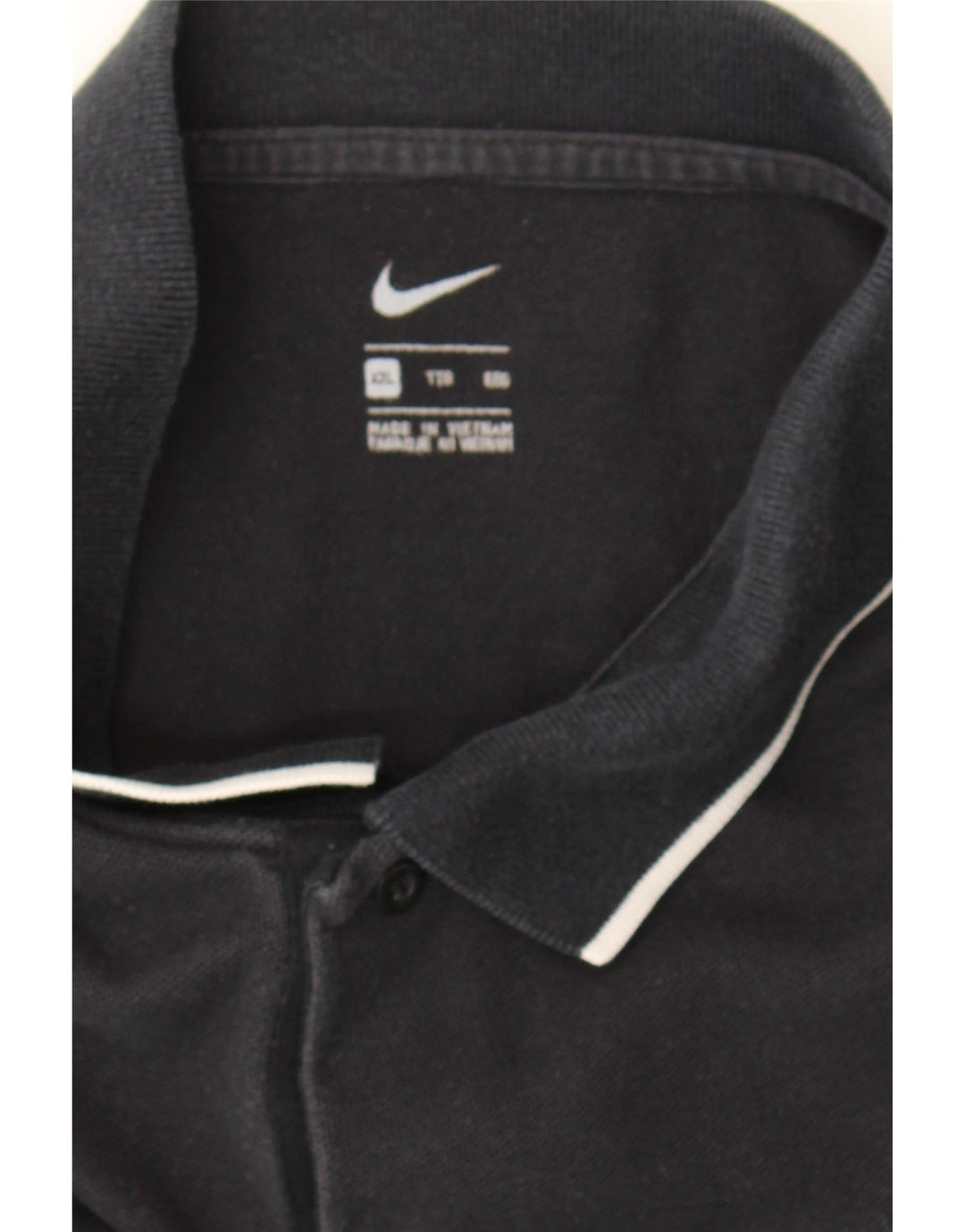 NIKE Mens Polo Shirt 2XL Black Cotton Vintage Nike and Second-Hand Nike from Messina Hembry 