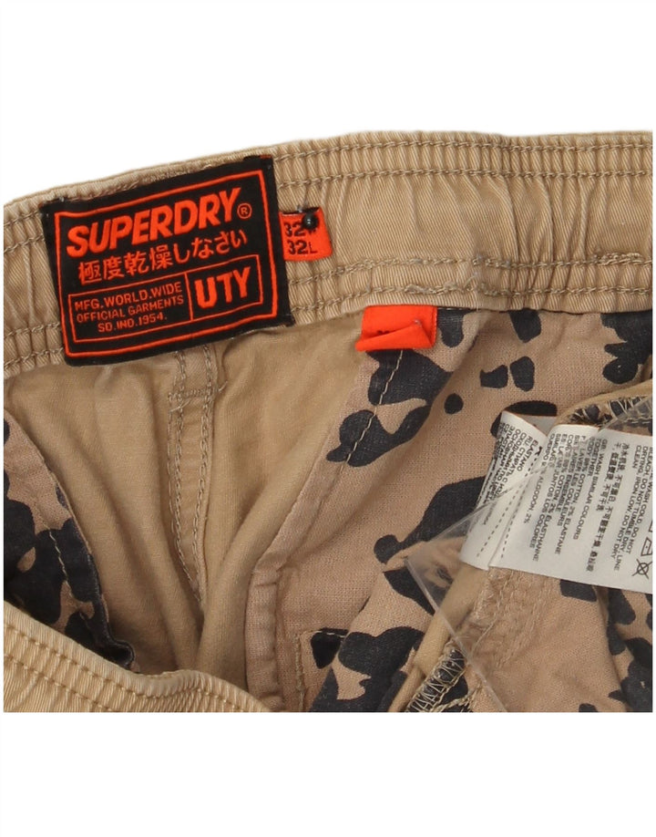 SUPERDRY muške ravne kargo hlače W32 L29 bež pamuk