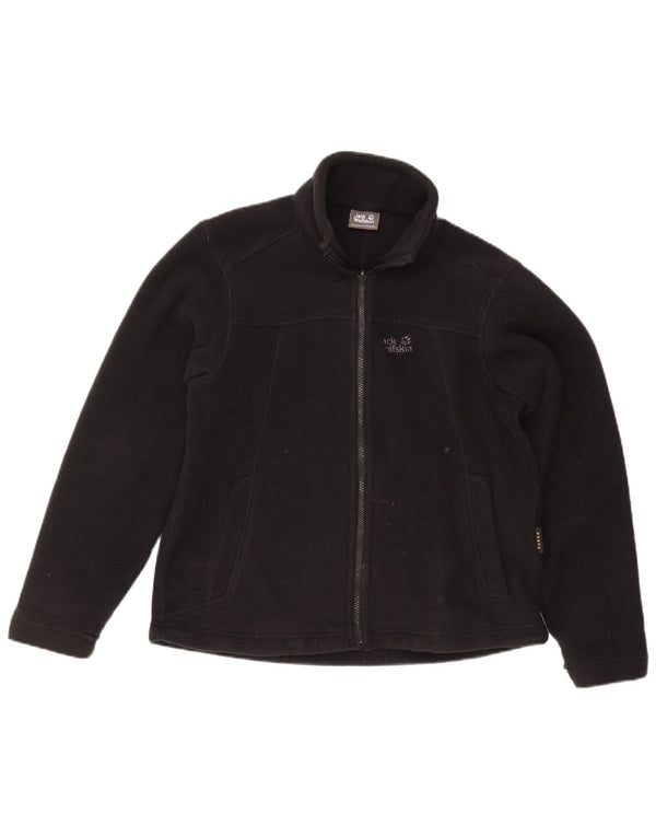 Jack Wolfskin ženska jakna od flisa s podstavom UK 14 veliki crni poliester