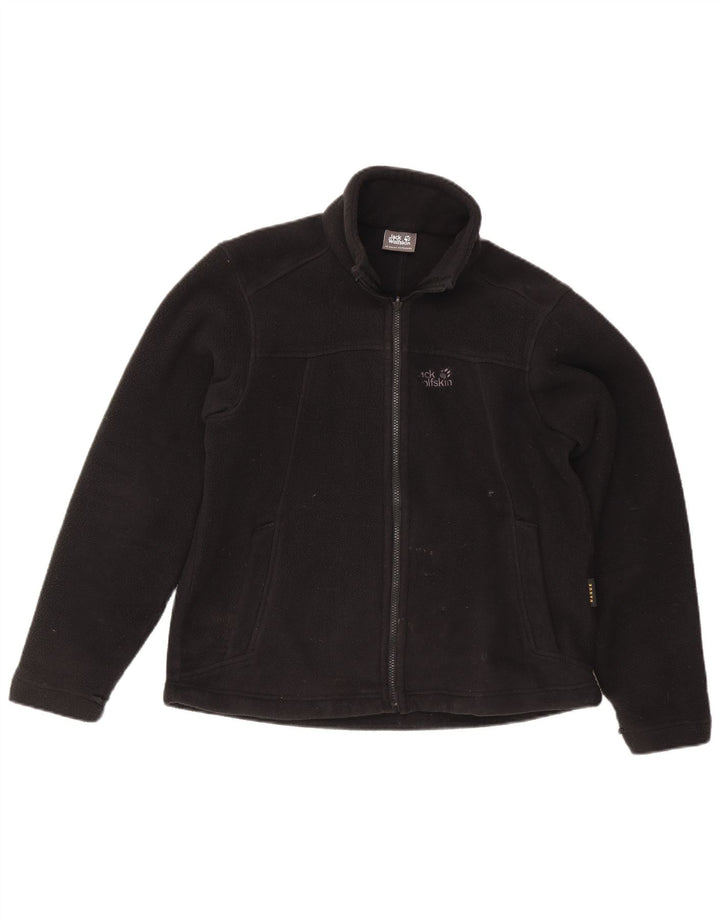 Jack Wolfskin ženska jakna od flisa s podstavom UK 14 veliki crni poliester