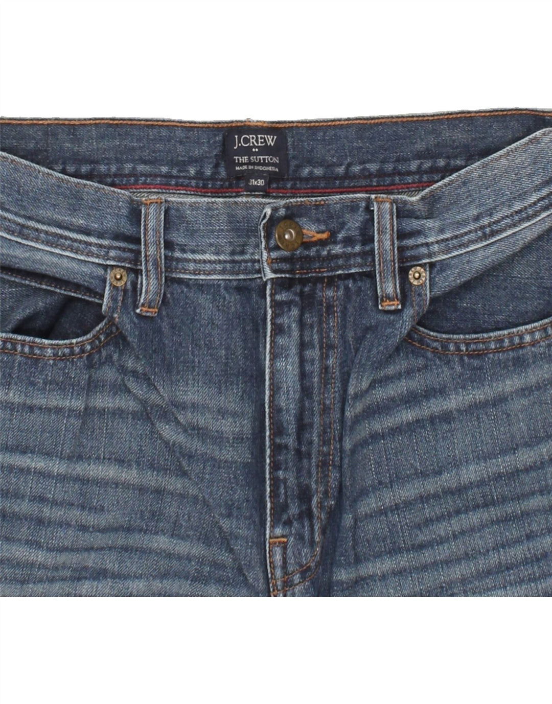 J. CREW Mens The Sutton Straight Jeans W31 L26 Navy Blue Vintage J. Crew and Second-Hand J. Crew from Messina Hembry 