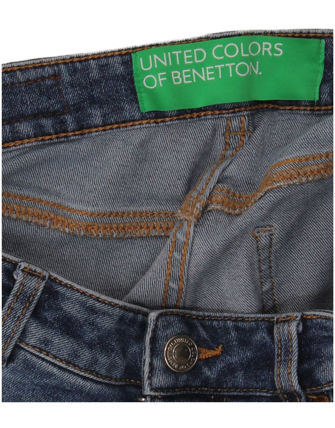 Benetton ženske ravne traperice W30 L32 plave