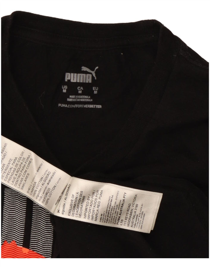 PUMA muška majica kratkih rukava srednje veličine, crni pamuk