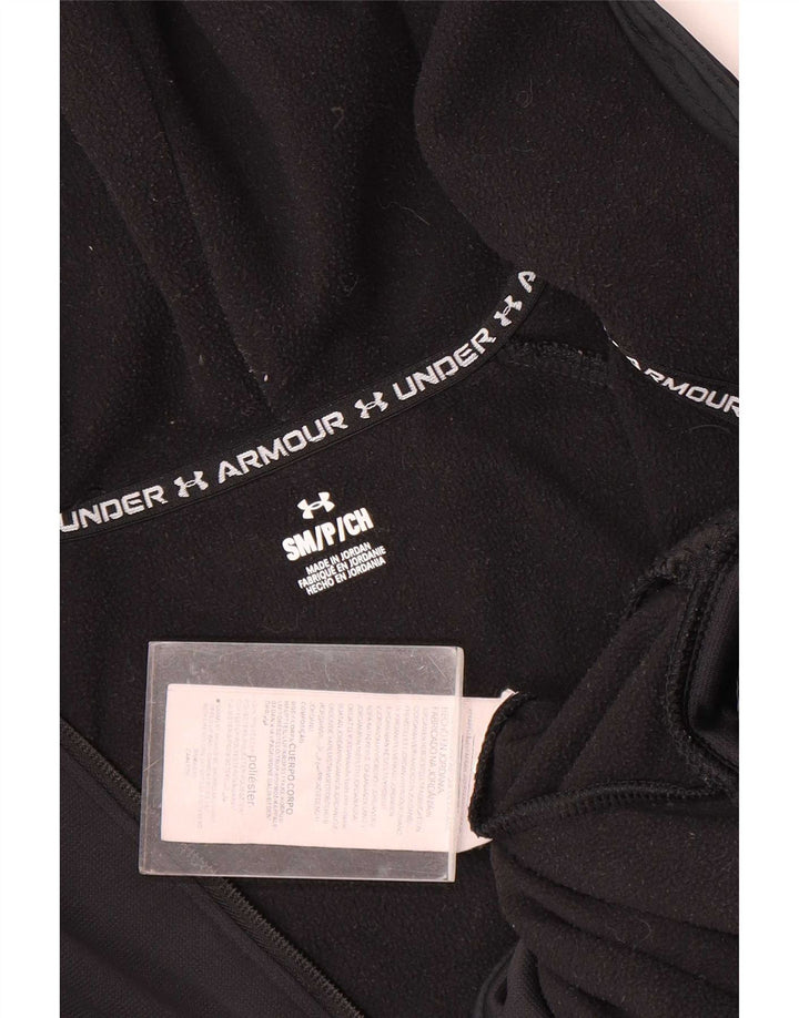 Under Armour muška majica s kapuljačom s patentnim zatvaračem, mali crni poliester