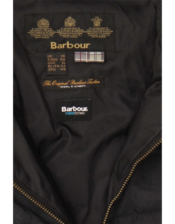 Barbour ženski podstavljeni kaput UK 14 velika crna riblja kost