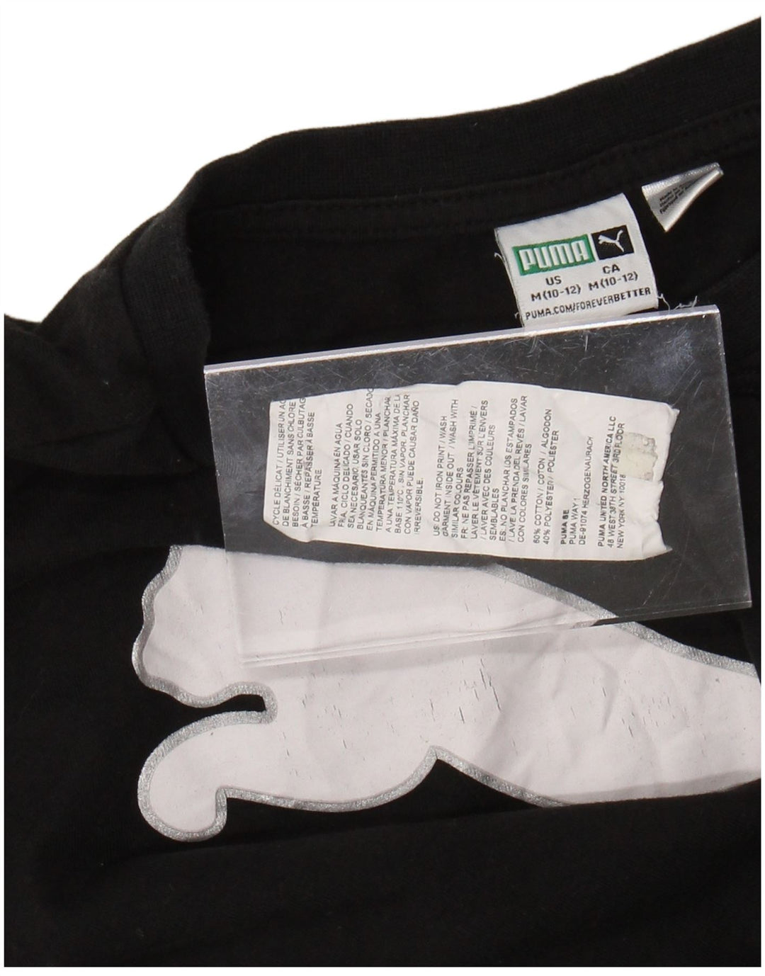 PUMA Girls Graphic T-Shirt Top 10-11 Years Medium Crni Pamuk