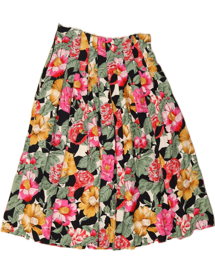 GERRY WEBER Womens Pleated Skirt EU 40 Medium W30  Multicoloured Floral Vintage Gerry Weber and Second-Hand Gerry Weber from Messina Hembry 