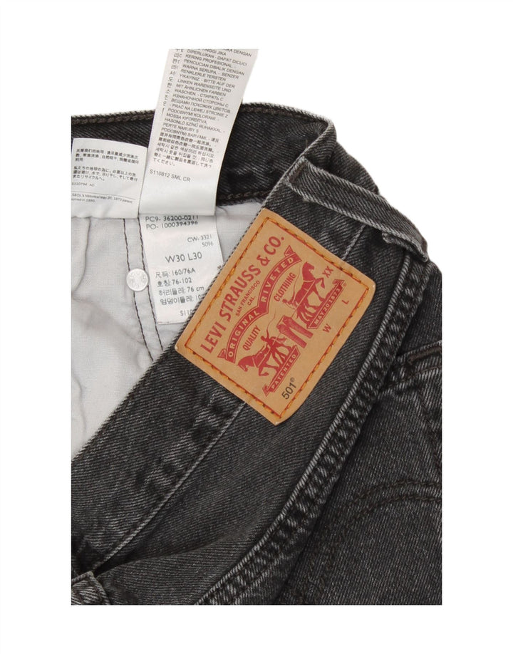 Levi's ženske ravne traperice 501 W30 L30 sivi pamuk