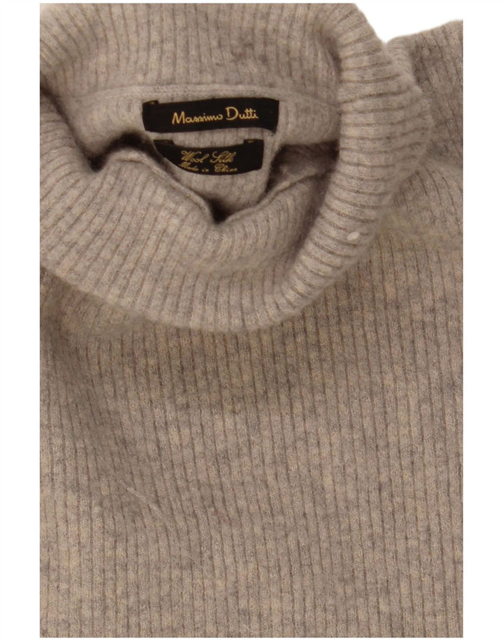 Massimo Dutti ženski džemper s rol izrezom UK 12 Srednje siva vunena