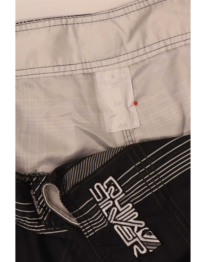 Quiksilver muške kratke hlače za plivanje, srednji crni karirani poliester