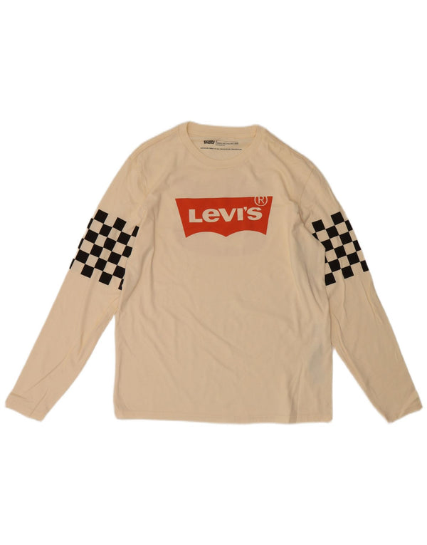Levi's muška majica standardnog kroja s dugim rukavima srednje bijele boje s geometrijskim motivima