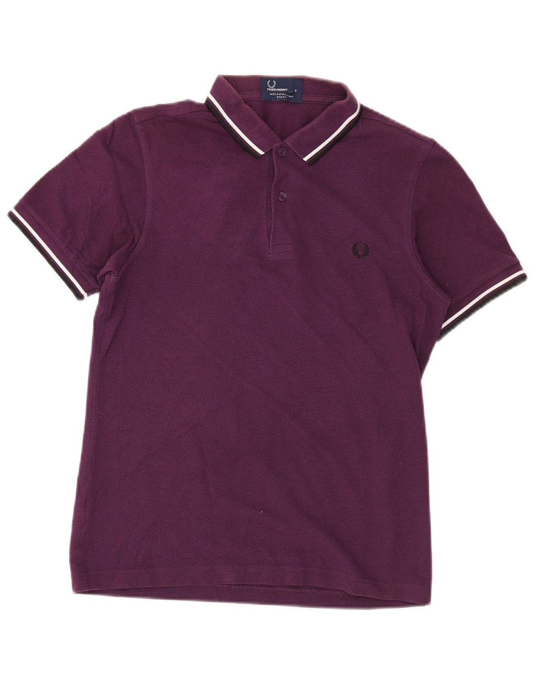 Fred Perry muška uska polo majica mala ljubičasta pamučna