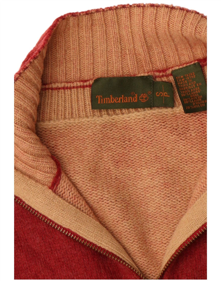 Timberland muški kardigan pulover mali crveni od janjeće vune