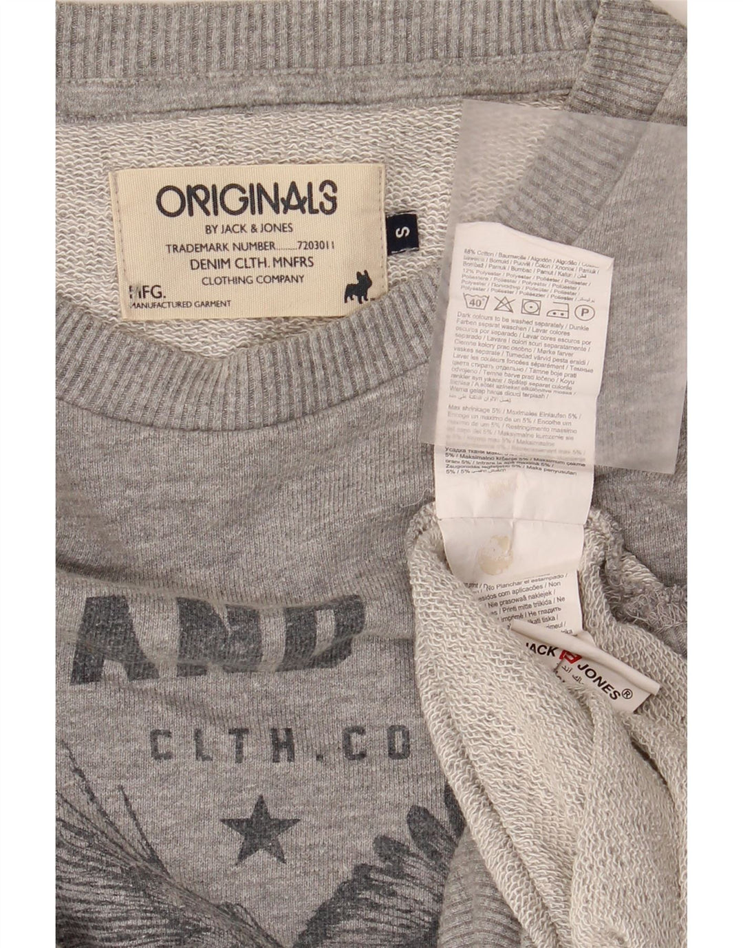 Jack & Jones muška majica s grafičkim motivima Mali sivi pamuk
