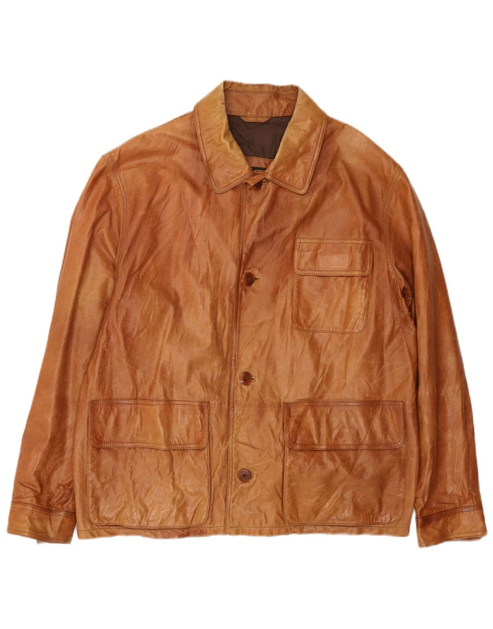 Vittorio Forti Basic muška kožna jakna IT 50 Large Brown Leather
