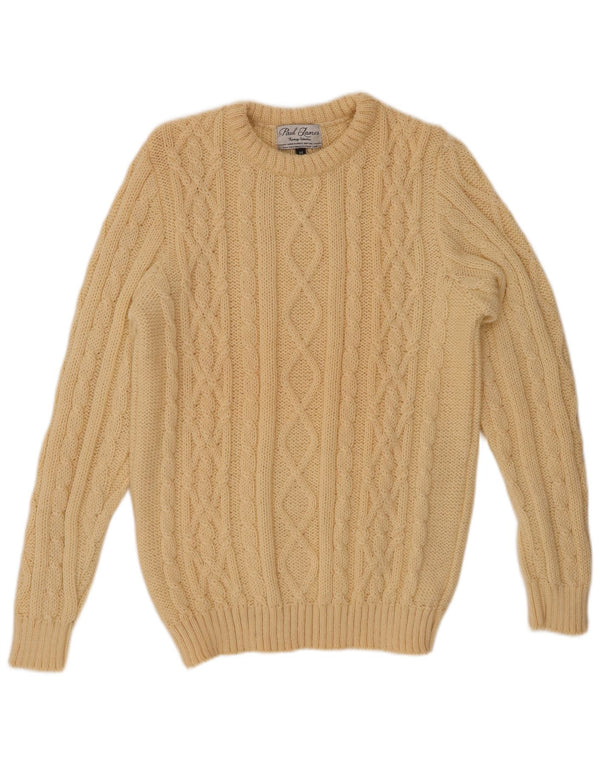 PAUL JAMES Muški džemper s veznim izrezom Srednje bež vune